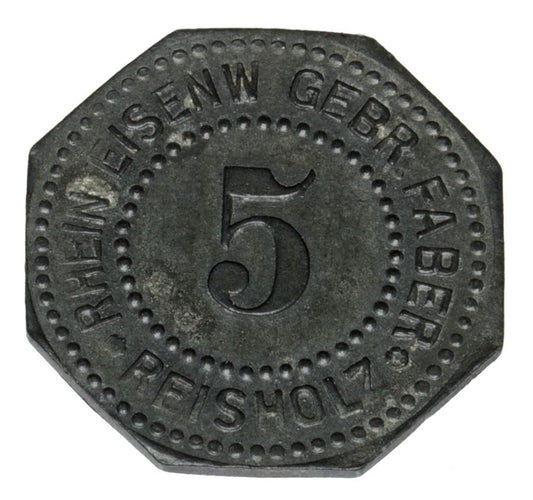 5 fenigów Reischolz Dusseldorf