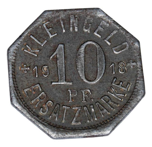 10 fenigów 1918 Niemcy Hall