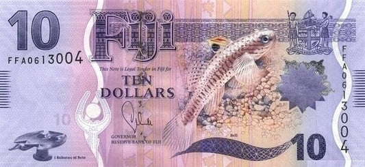 Fidżi 10 $ Ryba 2012 P-116