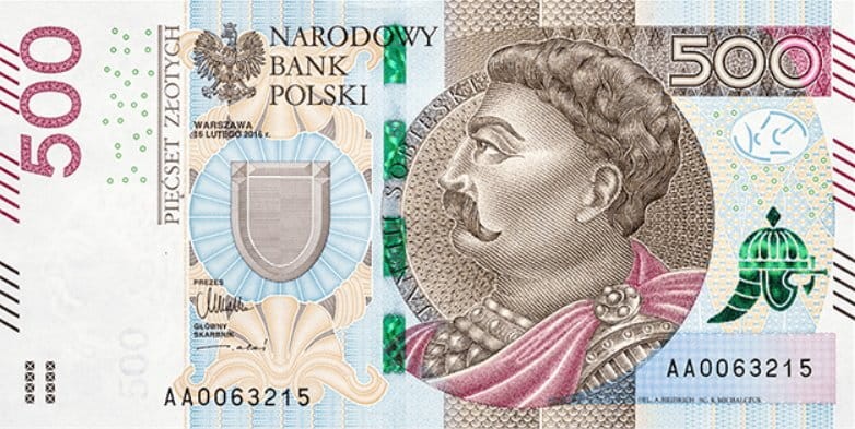 III RP 500 zł Jan III Sobieski 2016 P-190a