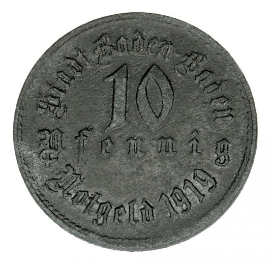 10 fenigów 1919 Baden - Baden