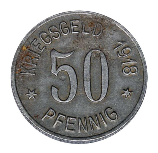 50 fenigów 1918 Głogówek Ober Glogau