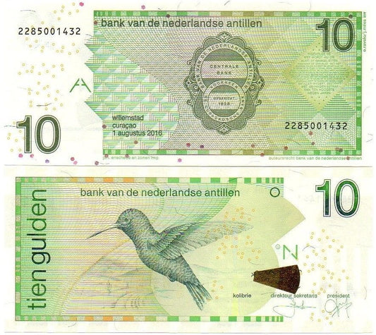 Antyle Holenderskie 10 guldenów Koliber 2016 P-28h