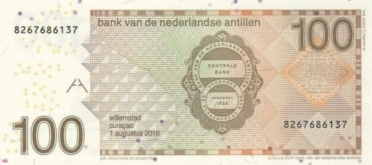 Antyle Holenderskie 100 guldenów Ptaszek cukrowy 2016 P-31h