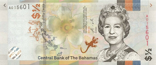Bahamy 1/2 $ Targ rybny 2019 P-77Aa