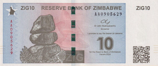 Zimbabwe 10 ZIG Wytapianie złota 2024 P-110
